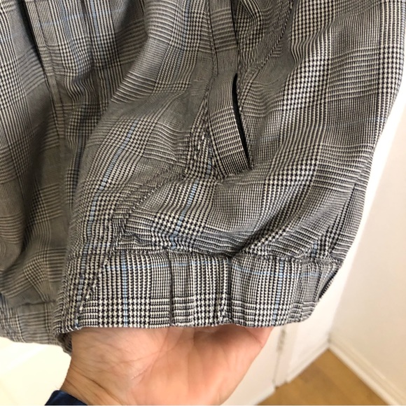 Diesel Vintage Cotton Zip Up Jacket varsity Micro plaid women w pockets Sz large - Picture 10 of 13